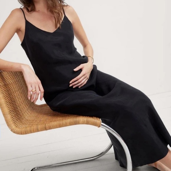 Hatch Dresses & Skirts - NEW Hatch The Ricky Slip Maternity Dress Size 3 Large Black Maxi Women’s NWT